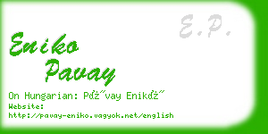 eniko pavay business card